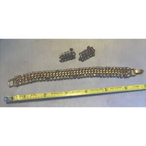 Vintage Signed SCITARELLI Earrings & Bracelet Set - See Description